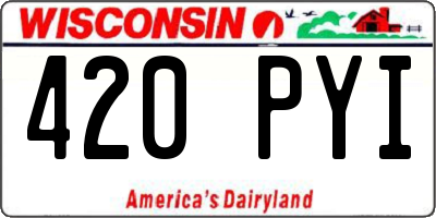 WI license plate 420PYI