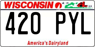 WI license plate 420PYL