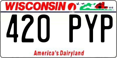 WI license plate 420PYP