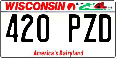 WI license plate 420PZD