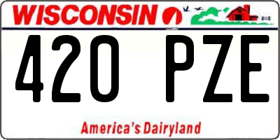 WI license plate 420PZE