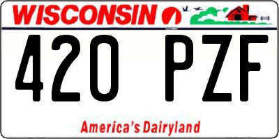 WI license plate 420PZF