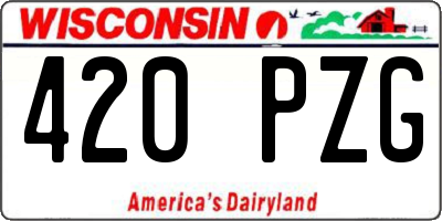 WI license plate 420PZG