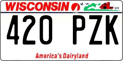 WI license plate 420PZK