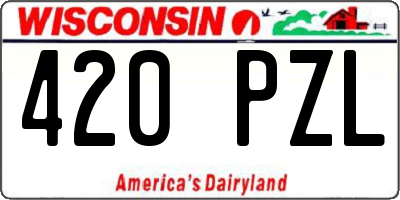 WI license plate 420PZL