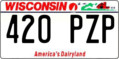 WI license plate 420PZP