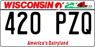 WI license plate 420PZQ