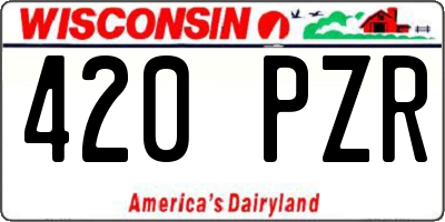 WI license plate 420PZR