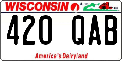 WI license plate 420QAB