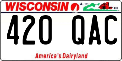 WI license plate 420QAC