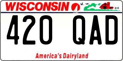 WI license plate 420QAD