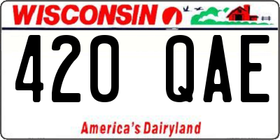 WI license plate 420QAE