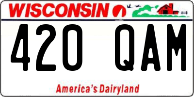 WI license plate 420QAM