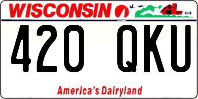 WI license plate 420QKU