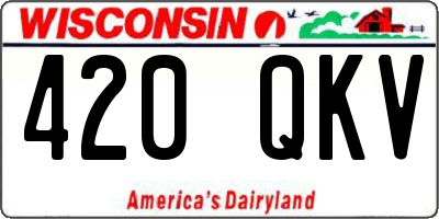 WI license plate 420QKV