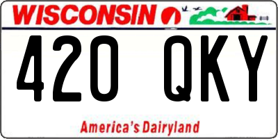 WI license plate 420QKY