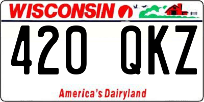 WI license plate 420QKZ