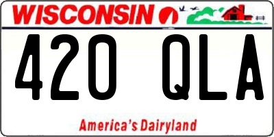WI license plate 420QLA