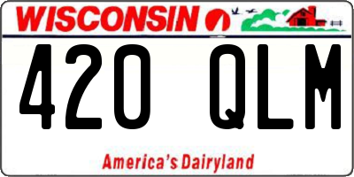 WI license plate 420QLM