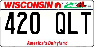 WI license plate 420QLT