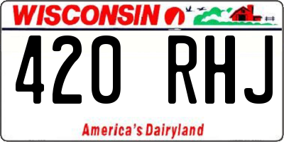 WI license plate 420RHJ