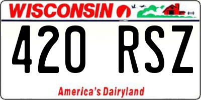 WI license plate 420RSZ