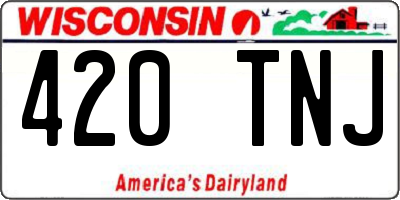 WI license plate 420TNJ