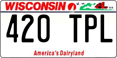 WI license plate 420TPL