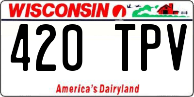 WI license plate 420TPV