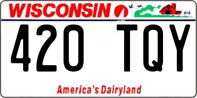 WI license plate 420TQY