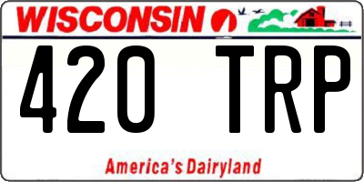 WI license plate 420TRP