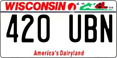 WI license plate 420UBN