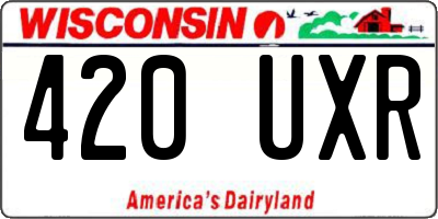 WI license plate 420UXR