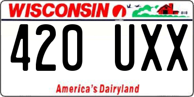 WI license plate 420UXX