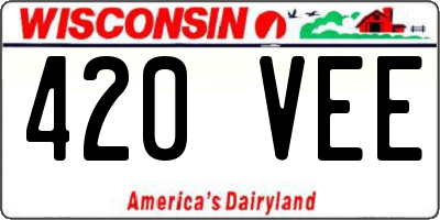 WI license plate 420VEE