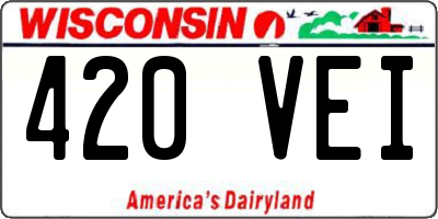 WI license plate 420VEI