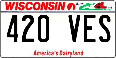 WI license plate 420VES