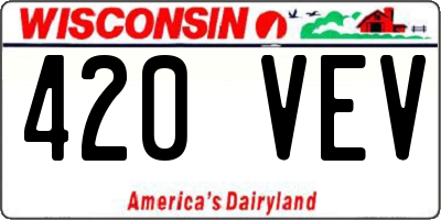 WI license plate 420VEV