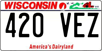 WI license plate 420VEZ