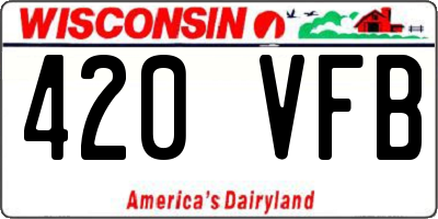 WI license plate 420VFB
