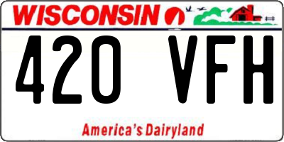 WI license plate 420VFH