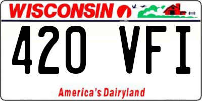 WI license plate 420VFI