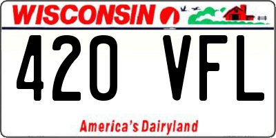 WI license plate 420VFL