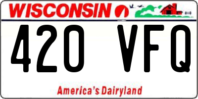 WI license plate 420VFQ