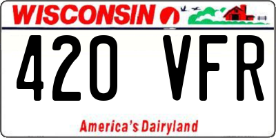 WI license plate 420VFR