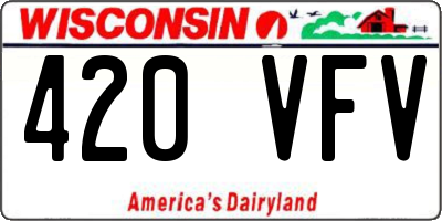 WI license plate 420VFV