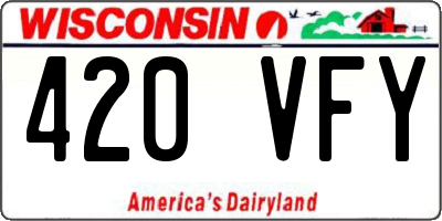WI license plate 420VFY