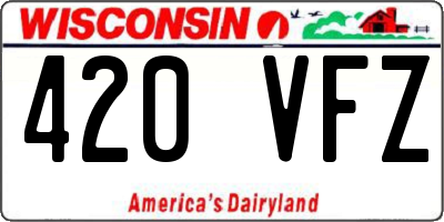 WI license plate 420VFZ