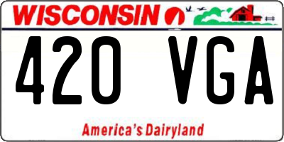 WI license plate 420VGA