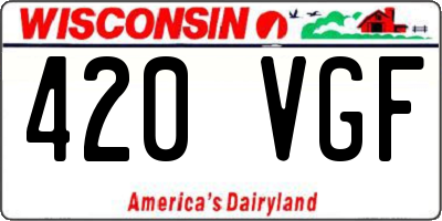 WI license plate 420VGF